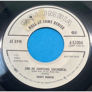 Marty Robbins Sing Me Something Sentimental / Keep From Crying 45 Country Promo